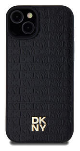 DKNY Repeat Pattern Stack Logo iPhone 13, Black