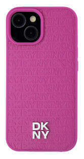 DKNY Repeat Pattern Stack Logo iPhone 15, Pink