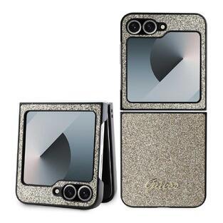 Guess PC/TPU Glitter Flakes Galaxy Z Flip6, Gold