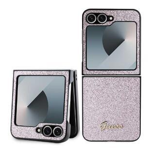 Guess PC/TPU Glitter Flakes Galaxy Z Flip6, Pink