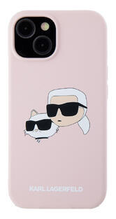 Karl Lagerfeld Silicon Double Heads iPhone 15 Pink