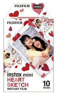 Fujifilm Instax mini Heart Sketch WW 10ks fotek