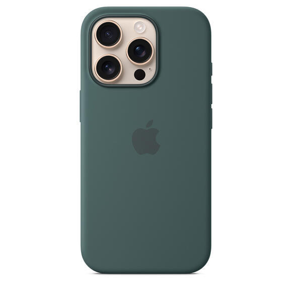 iPhone 16 Pro Silicone Case MagSafe Lake Green1