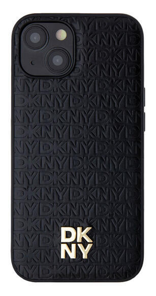 DKNY Repeat Pattern Stack Logo iPhone 14, Black1