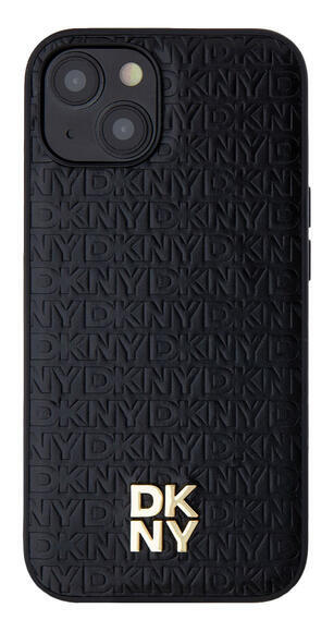 DKNY Repeat Pattern Stack Logo iPhone 15, Black1