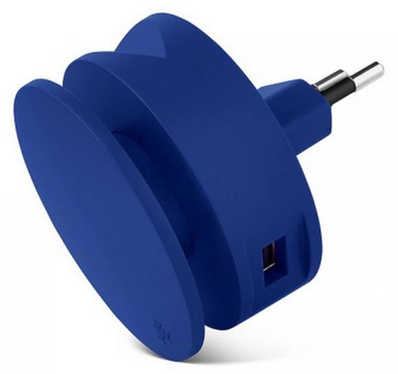 USBEPOWER AERO MINI charger 2USB ports cable Blue1