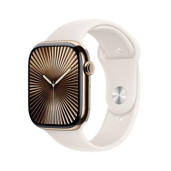 Apple Watch S10 Cell 42mm Gold Titan, Starlight SB, S/M1