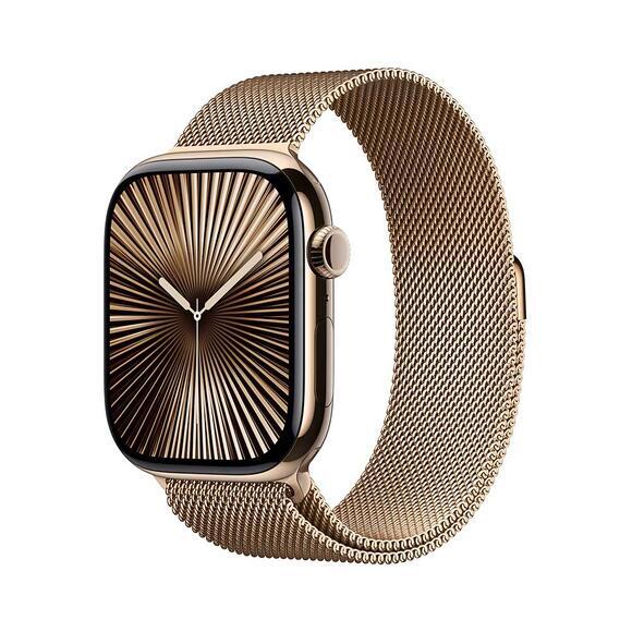 Apple Watch S10 Cell 46mm Gold Titan, Gold Milanese, S/M1