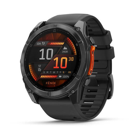 Garmin fenix 8 51mm,AMOLED,Glass,SlGr Steel/Blc SB1