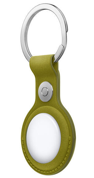 AirTag FineWoven Key Ring Chartreuse2