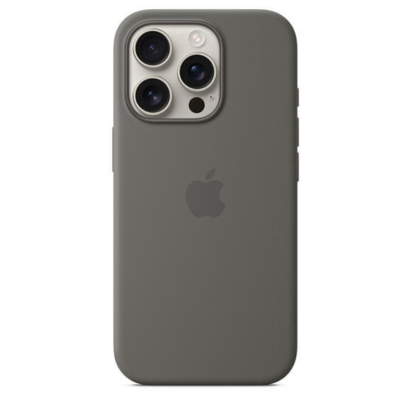 iPhone 16 Pro Silicone Case MagSafe Stone Grey2