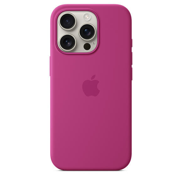 iPhone 16 Pro Silicone Case MagSafe Fuchsia2