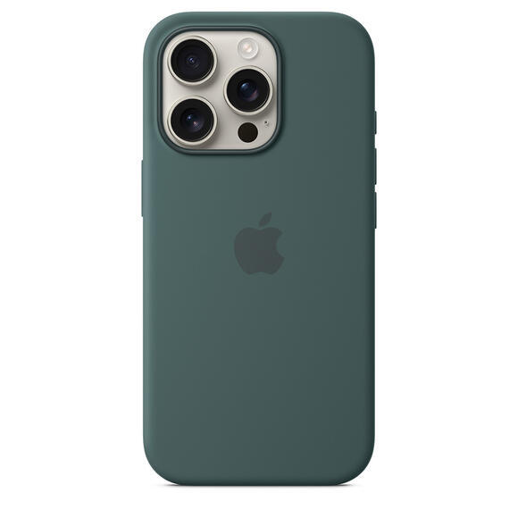 iPhone 16 Pro Silicone Case MagSafe Lake Green2