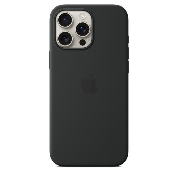 iPhone 16 Pro Max Silicone Case MagSafe Black2