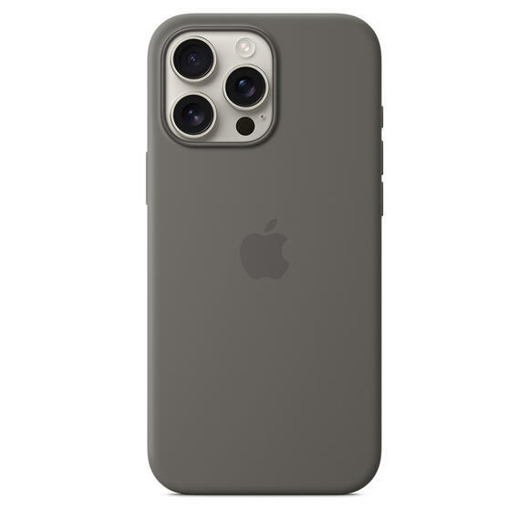 iPhone 16 Pro Max Silicone Case MagSafe Stone Grey2