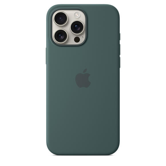 iPhone 16 Pro Max Silicone Case MagSafe Lake Green2