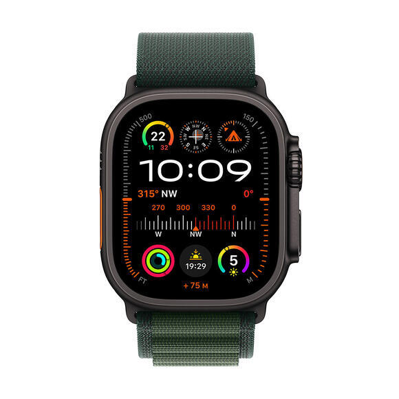 Apple Watch Ultra 2 49mm Black Titan, Green Alpine, S2