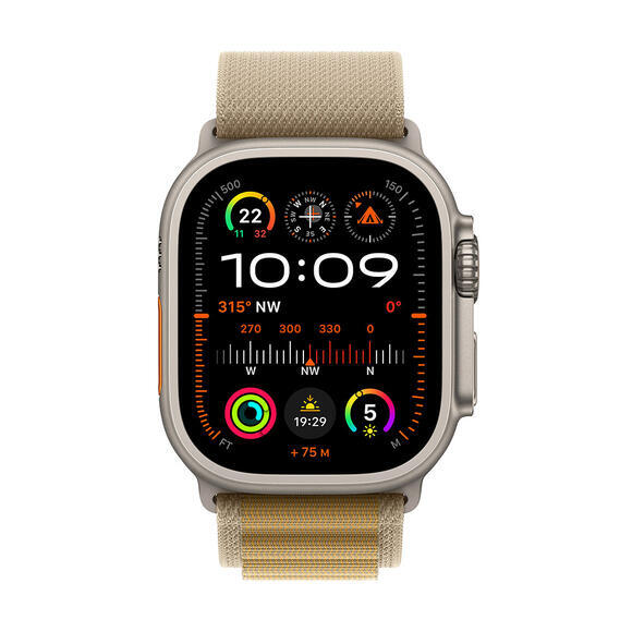 Apple Watch Ultra 2 49mm Natural Titan, Tan Alpine, S2