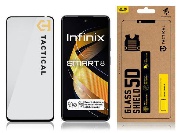 Tactical Glass 5D Infinix Smart 8, Black3