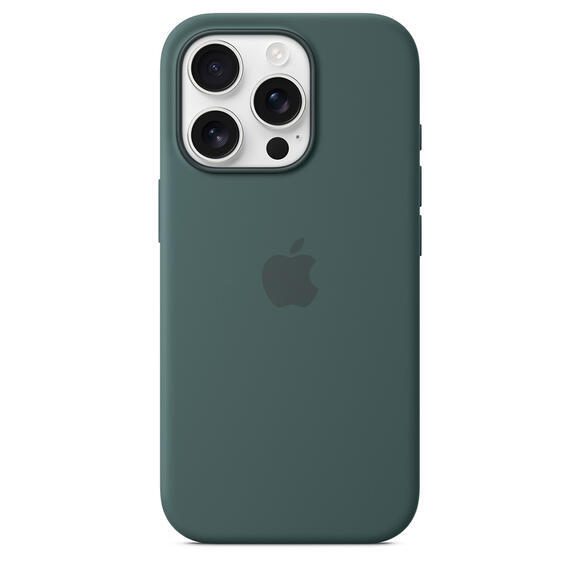 iPhone 16 Pro Silicone Case MagSafe Lake Green3