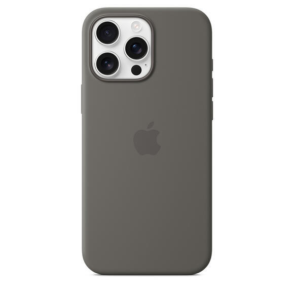 iPhone 16 Pro Max Silicone Case MagSafe Stone Grey3