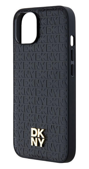 DKNY Repeat Pattern Stack Logo iPhone 15, Black3