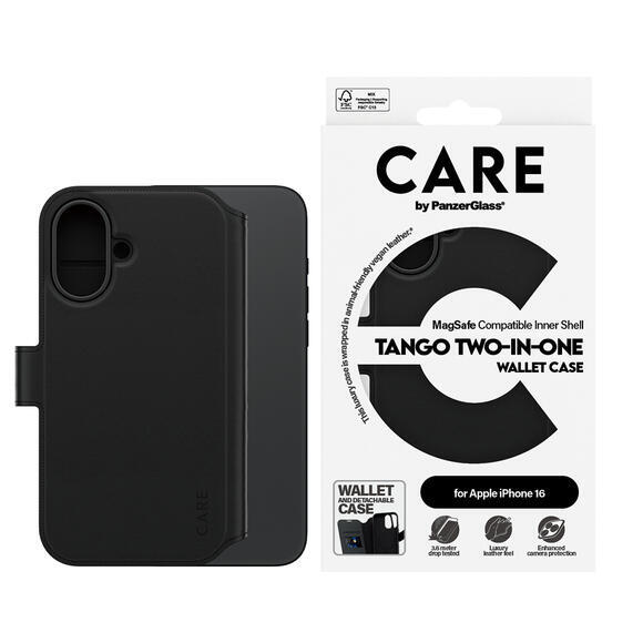 PanzerGlass Care iPhone 16 MagSafe Book 2v1 Black3