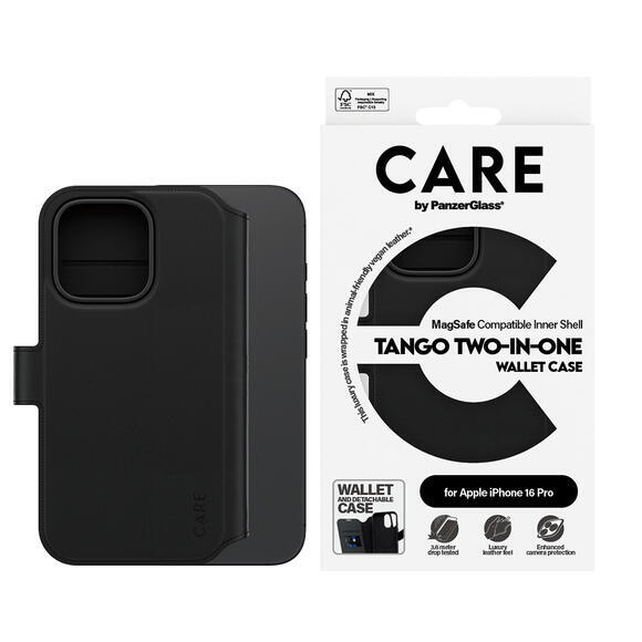 PanzerGlass Care iPhone 16 Pro MagS Book 2v1 Black3