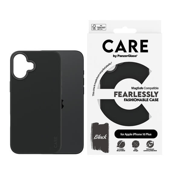 PanzerGlass Care iPh 16 Plus MagS. Fearless Black3