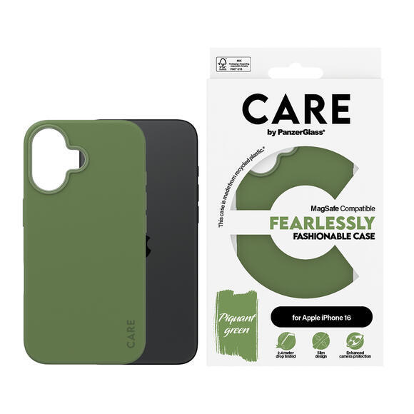 PanzerGlass Care iPhone 16 MagSafe Fearless Green3