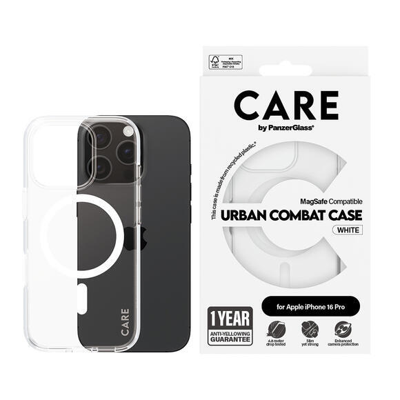 PanzerGlass Care iPhone 16 Pro Magsafe Urban White3