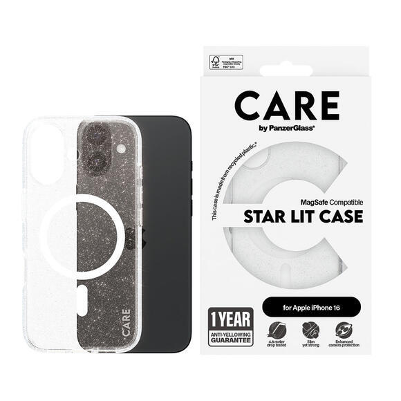 PanzerGlass Care iPhone 16 MagSafe StarLit White3