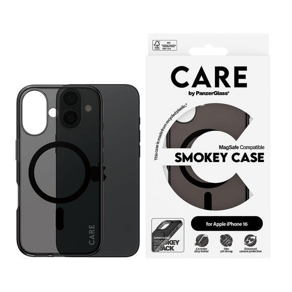 PanzerGlass Care iPhone 16 MagSafe Smokey3