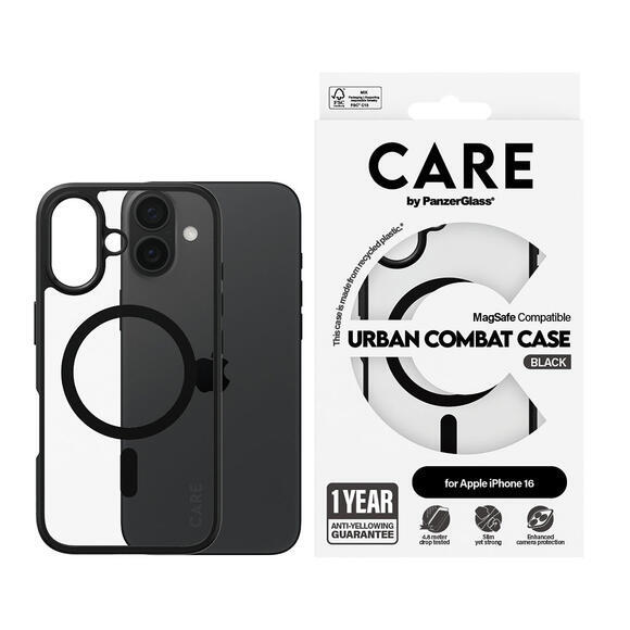 PanzerGlass Care iPhone 16 MagSafe Urban Black ed.3