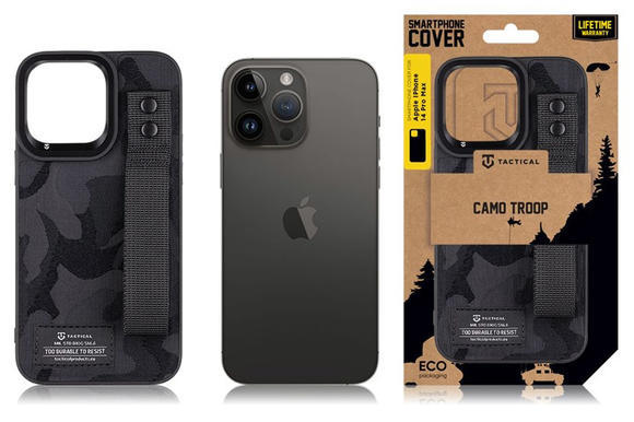 Tactical Camo Troop kryt iPhone 14 Pro Max, Black3