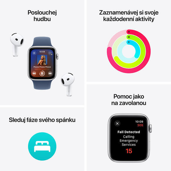 Apple Watch SE 40mm 2024 Midnight, Midnight SB,S/M3