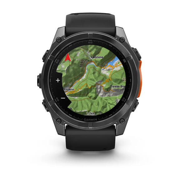 Garmin fenix 8 51mm,AMOLED,Glass,SlGr Steel/Blc SB3