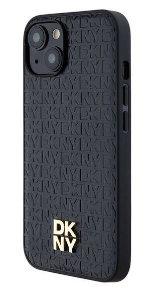 DKNY Repeat Pattern Stack Logo iPhone 15, Black4