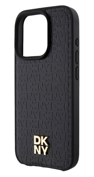 DKNY Repeat Pattern Stack Logo iPhone 15 Pro,Black4