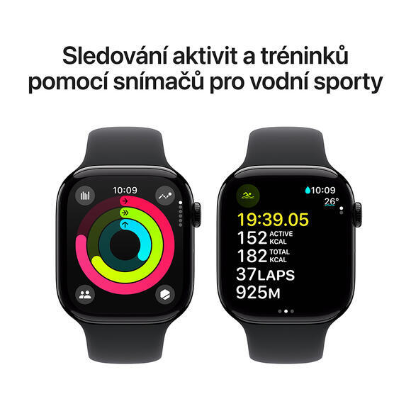 Apple Watch Series 10 42mm Jet Black, Black SB, S/M4