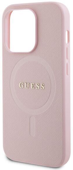Guess Saffiano MagSafe kryt iPhone 15 Pro, Pink5