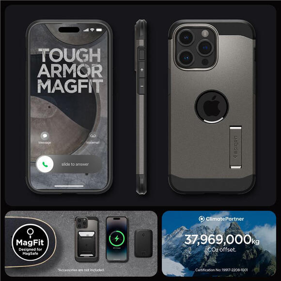 SPIGEN Tough Armor MagSafe iPhone 15 Pro Gun Metal5