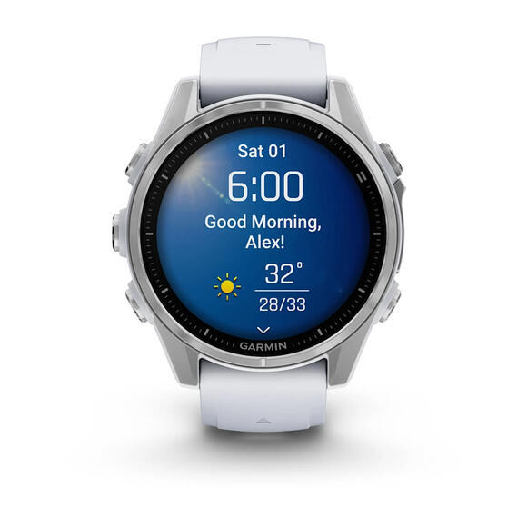 Garmin fenix 8 43mm,AMOLED,Glass,Sil/White SB5