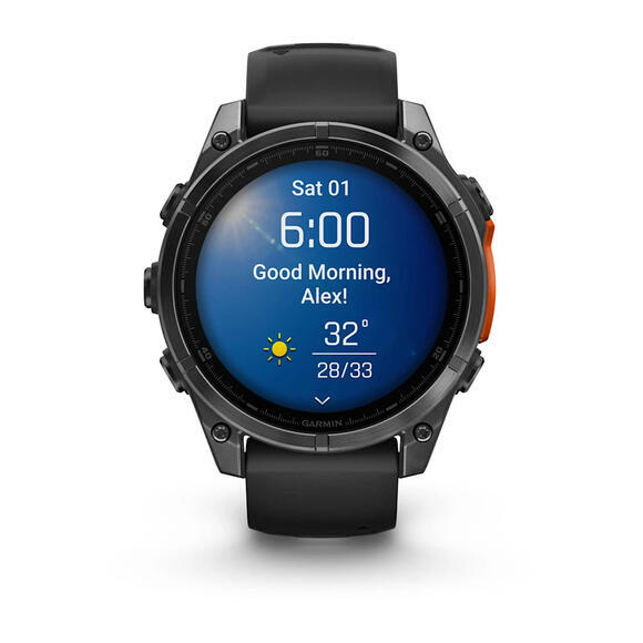 Garmin fenix 8 47mm,AMOLED,Glass,SlGr Steel/Blc SB5