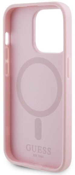 Guess Saffiano MagSafe kryt iPhone 15 Pro, Pink6