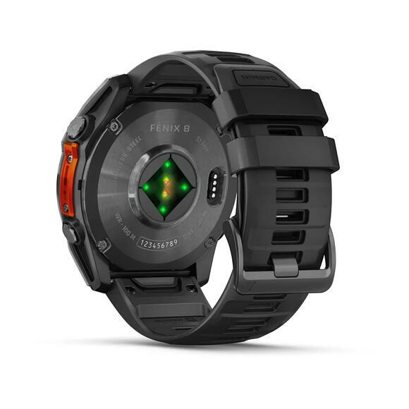 Garmin fenix 8 51mm,AMOLED,Glass,SlGr Steel/Blc SB6