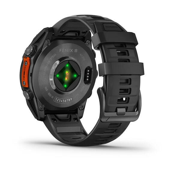 Garmin fenix 8 47mm,AMOLED,Glass,SlGr Steel/Blc SB7