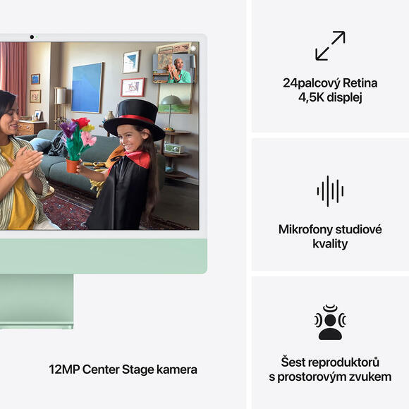 iMac 24" 4.5K, M4 8-CPU/8-GPU/16GB/256GB/Green7
