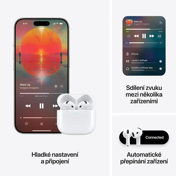 Apple AirPods 4 s aktivním potlačením hluku8